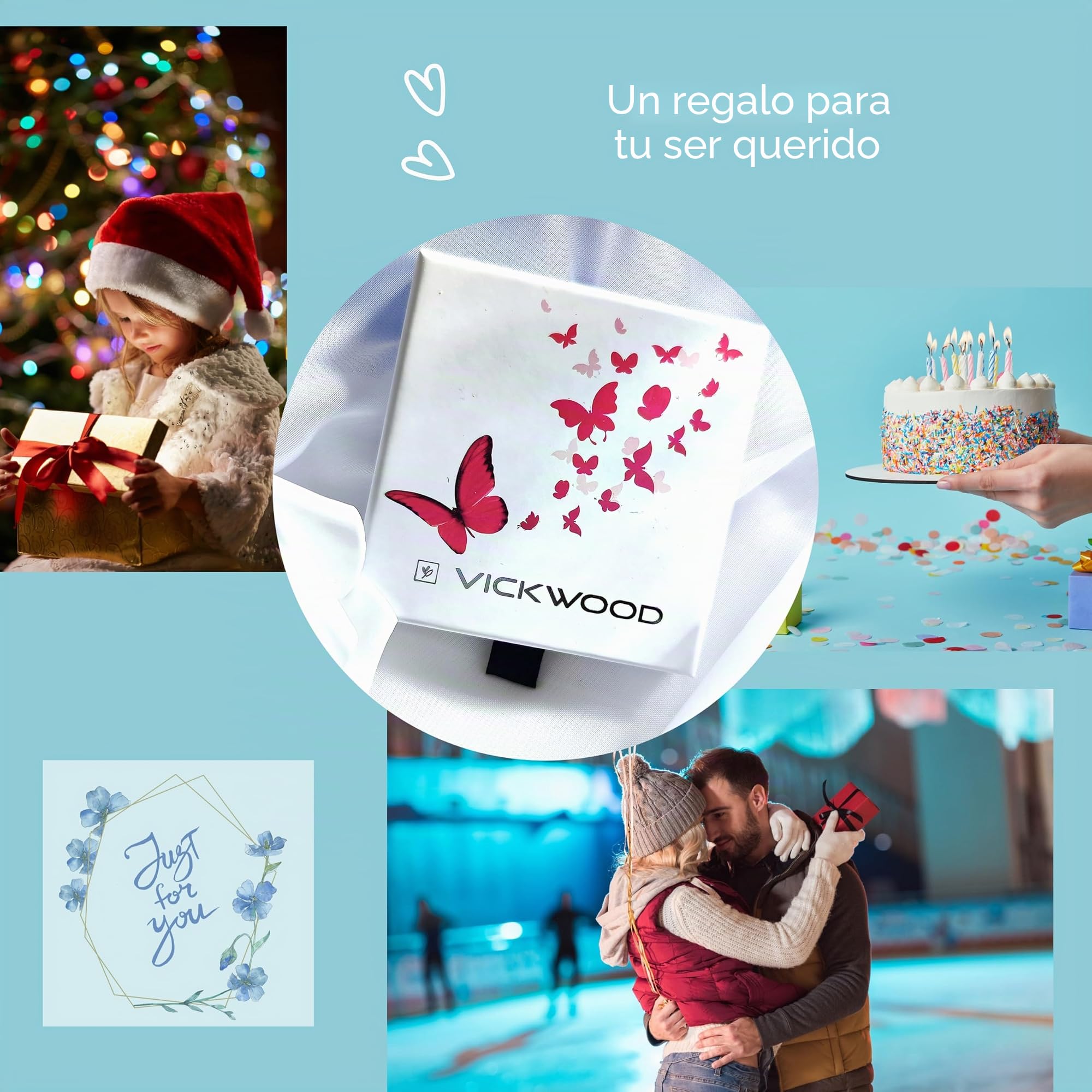 Pendientes de plata de ley 925 con diseño de mariposa, diseño de unicornio, con nácar, corazón y gotas para niñas, Plata, Circonia cúbica