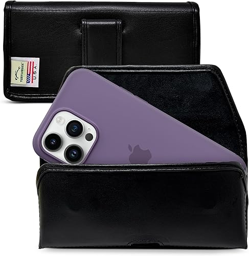 Miniatura 8 de Turtleback Belt Clip Case Designed for iPhone 14 Pro Max, 14 Plus, 12 & 13 Pro Max Belt Holster Black Nylon Pouch with Heavy Duty Rotating Belt