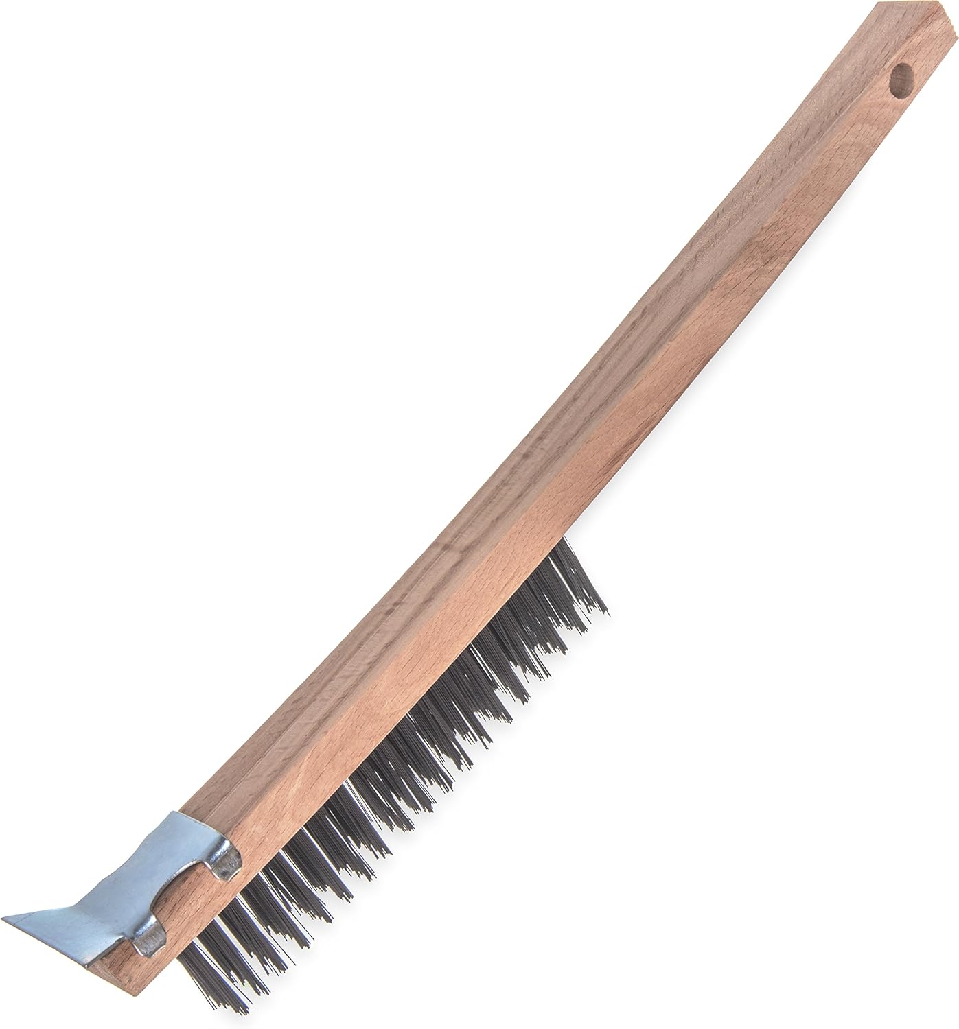 SPARTA 4577300 Flo-Pac Steel Wire Brush with Scraper and Wood Handle