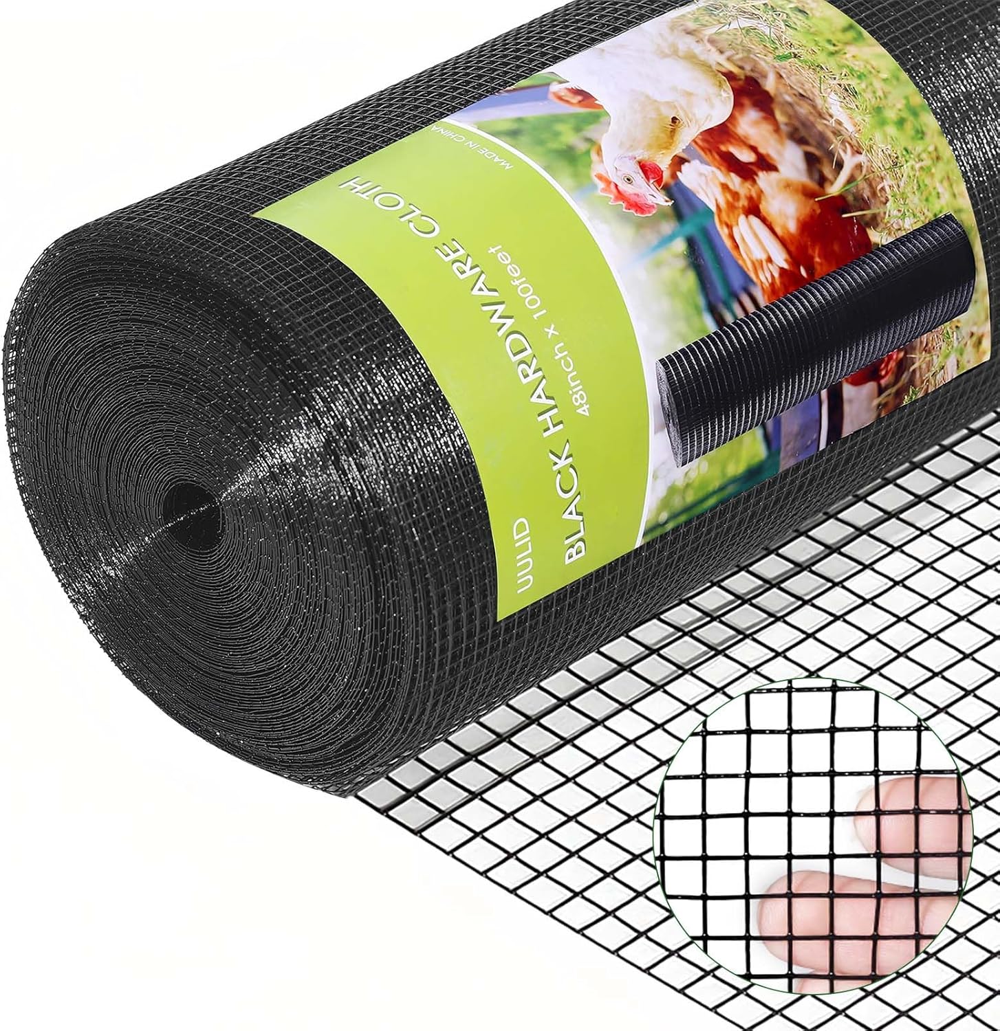 Hardware Cloth 1/2 inch 48" x 100 ft 19Ga Black