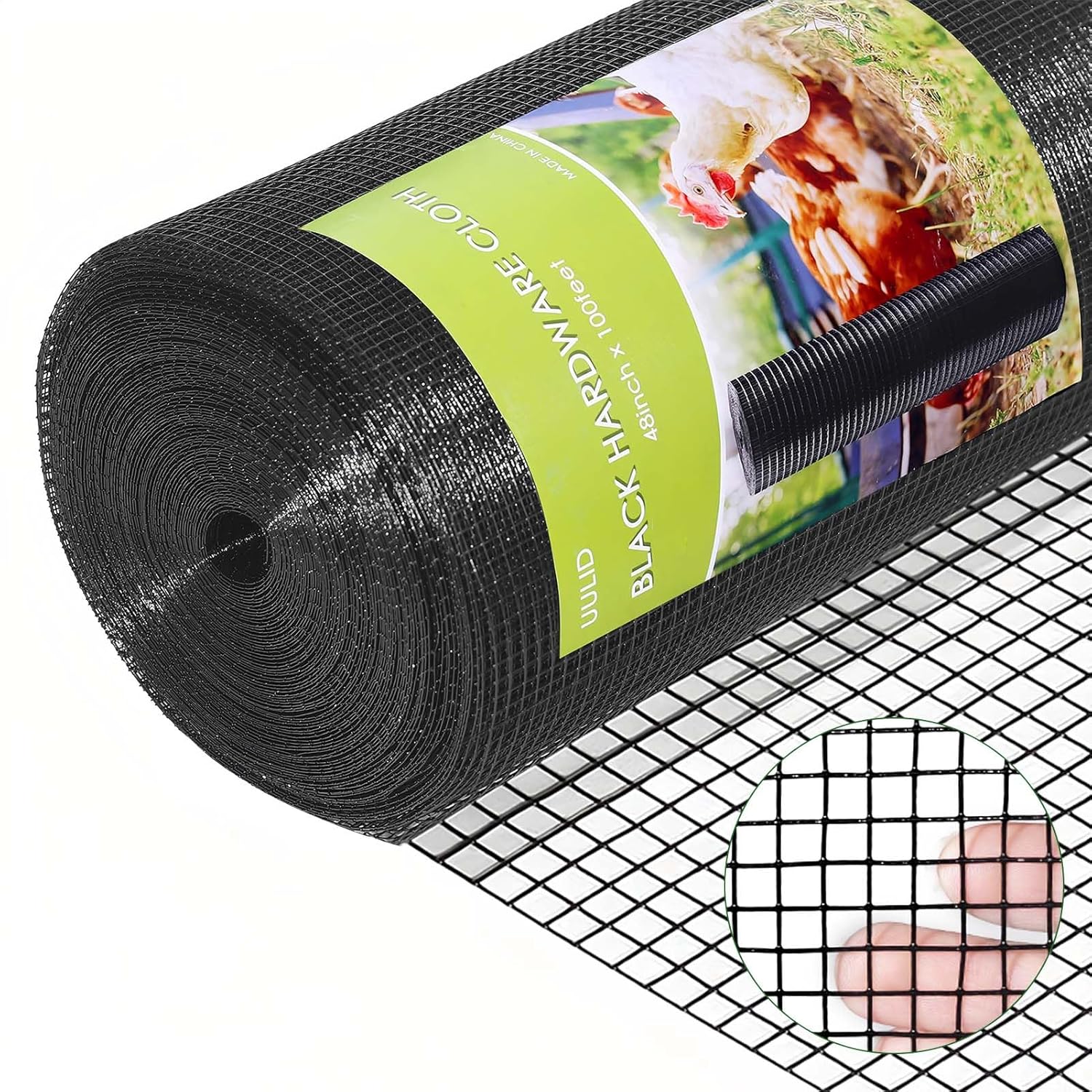 Hardware Cloth 1/2 Inch 48 x 100 ft 19 gauge Hot Dipped Galvanized After Welding Fence Wire Mesh Roll Hardware Mesh Chicken Rabbit Snake Cage Welding Fencing