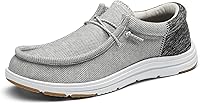 Bruno Marc Men's Arch Support Slip-On Loafers - Breathable Knit Non-Slip Casual Boat Shoes for All-Day Comfort