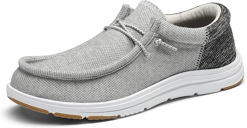 Bruno Marc Mocasines informales sin cordones con soporte para el arco para hombre | Zapatos náuticos ligeros, cómodos y antideslizantes, viaje diario a la oficina