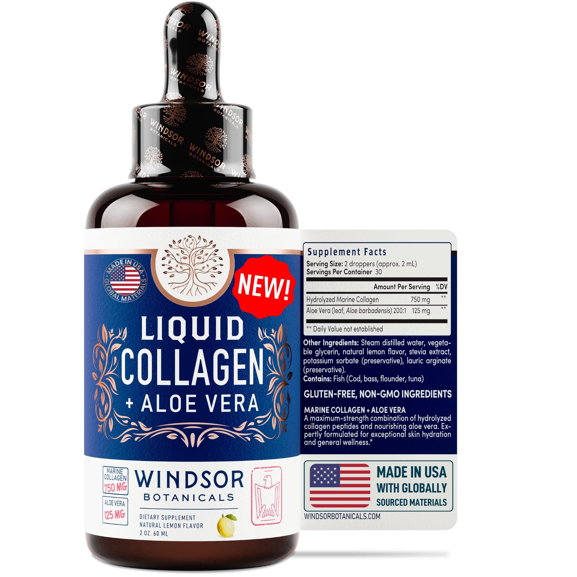 Buy Liquid Collagen for Women and Men Plus Aloe Vera Supplement 750MG