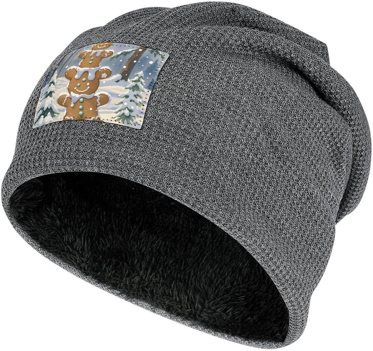 Playing in The Snow Slouchy Beanie Winter Hat for Women Men Soft Ski Cap Warm Knit Skull Cap One Size Dark Gray - Image 1 of 8