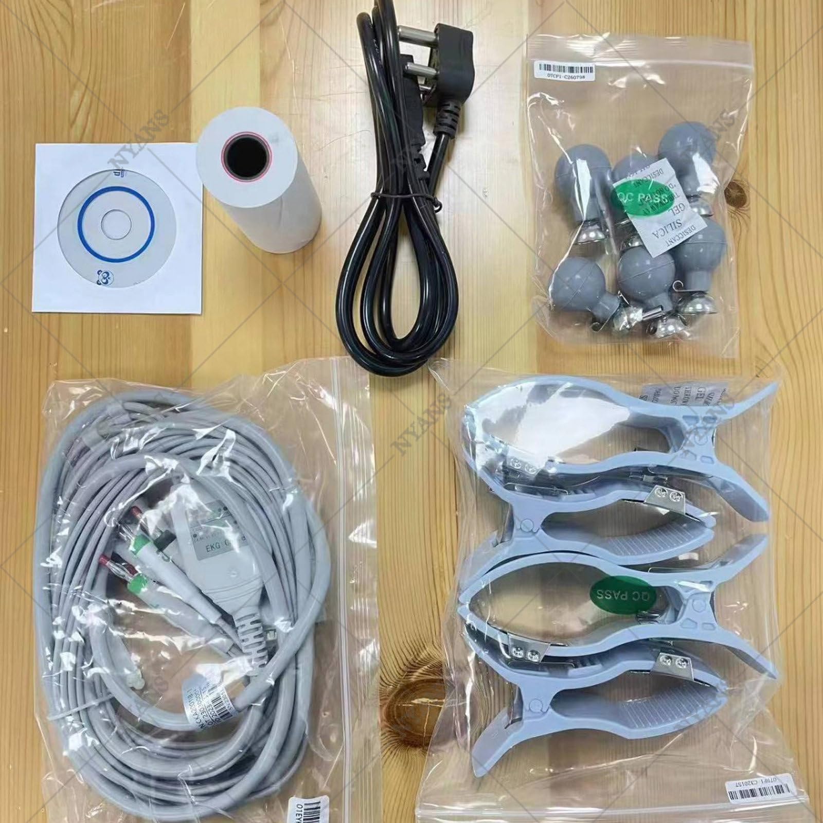 NYANS Monitor ECG Portatile, Elettrocardiografo a 3 Canali e 12 Derivazioni, Touchscreen da 7 Pollici con Software, Aggiornamento Via USB/SD Card, Funzione di Stampa