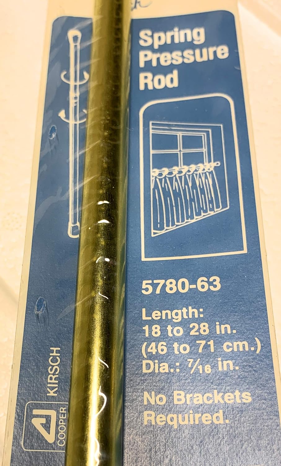 Kirsch 1828 inch Spring Pressure Rod 578063, Color Brass Home & Kitchen