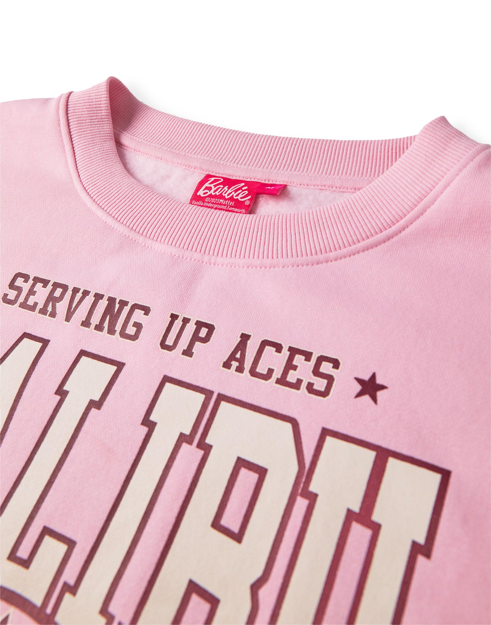 Barbie Survêtement femme en rose | Mesdames Malibu Tennis Club 1959 graphique pull ou pantalon de jogging | Écusson de sport Style Vintage | Poupée film vêtements marchandise cadeau pour elle