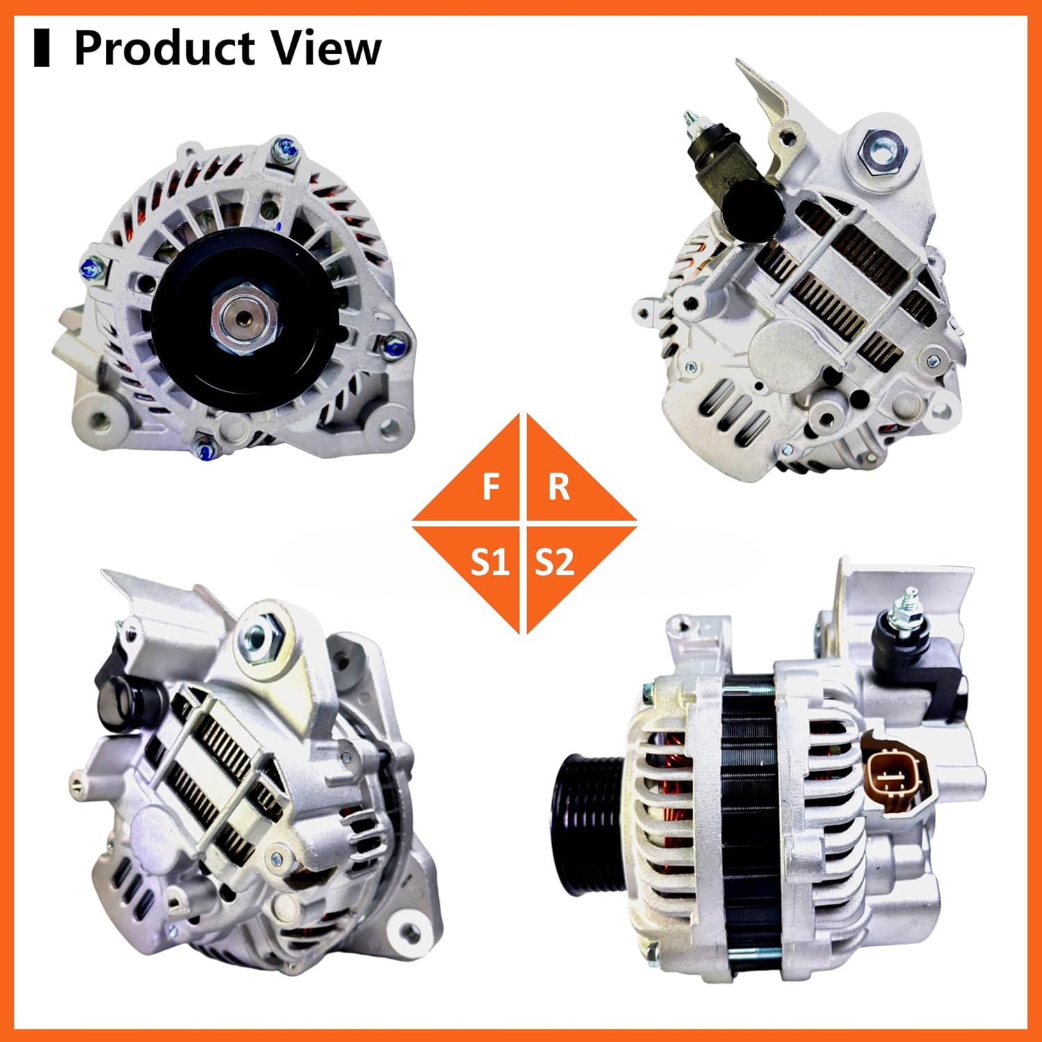 Alternator Compatible with Honda Civic 2006 2007 2008 2009 2010 2011 L4 1.8L, Replace# 31100RNAA01, 31100RNAA012M2,31100RNAA01RM,11176N,A002TC1391,AHGA67