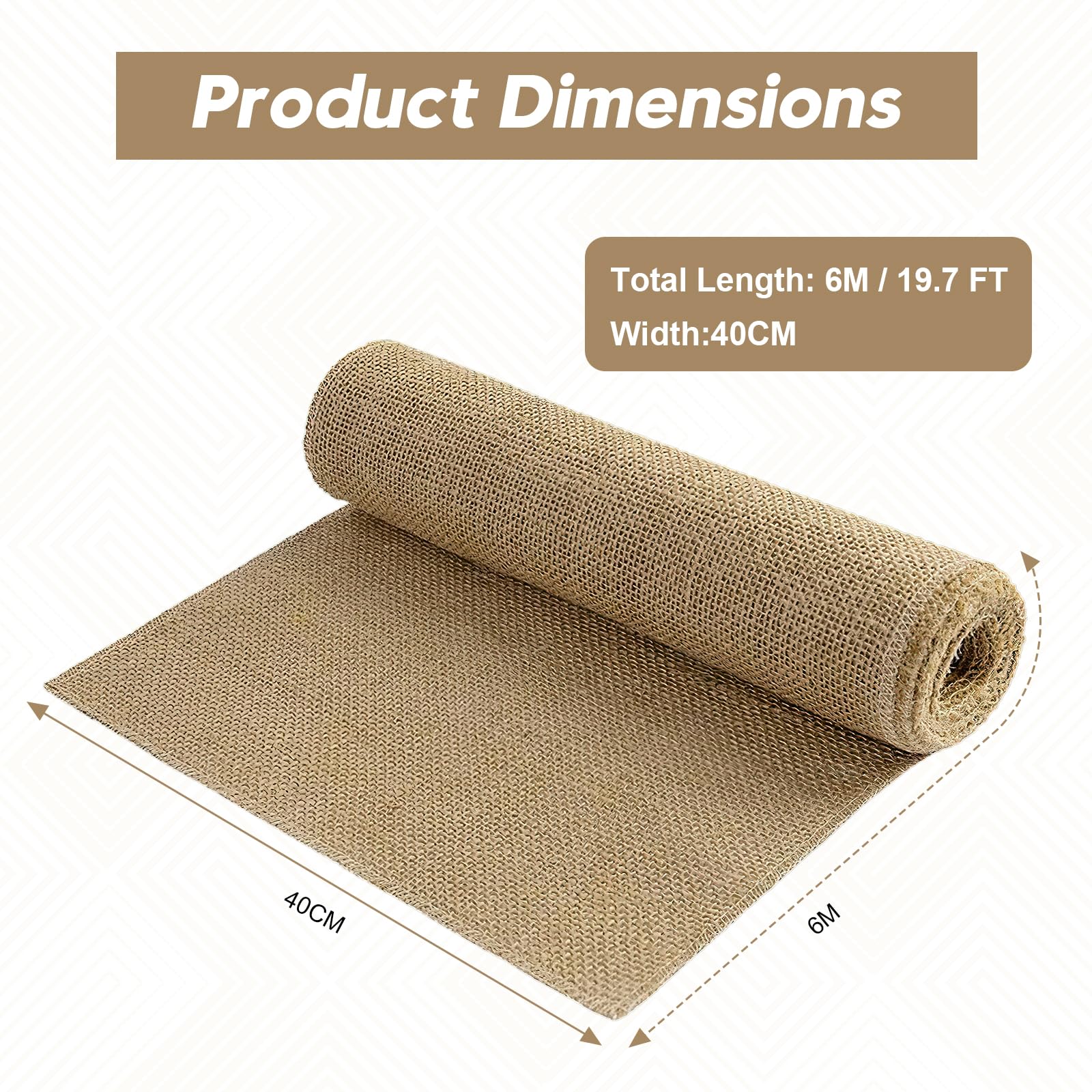 Storystore Protection tronc arbre toile jute 40 cm x 6 m rouleau extérieur