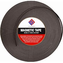 Flexible Magnets Magnetic Tape Roll with Adhesive Backing - Strip of Peel and Stick Magnets - Super Strong & Sticky 60 mil - 1" x 50'