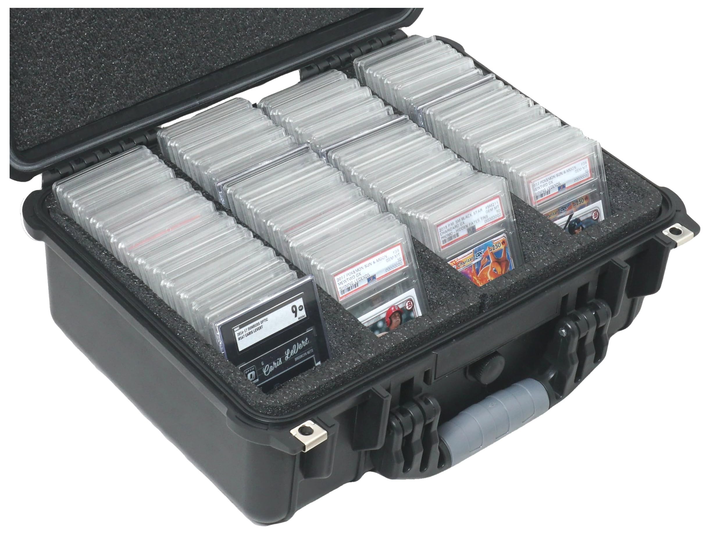 Case Club 166 Graded Card Slab Carrying Case Fits PSA BGS FGS & SGC- fits Trading Monster, MTG, Baseball, Basketball, Football Cards, Sports- Travel Holder for Slabs Sleeves & Loose Cards
