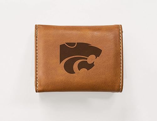 Vista 331 de Rico Industries NCAA - Cartera triple grabada con láser y tres pliegues grabada con láser, accesorio para hombre Negro