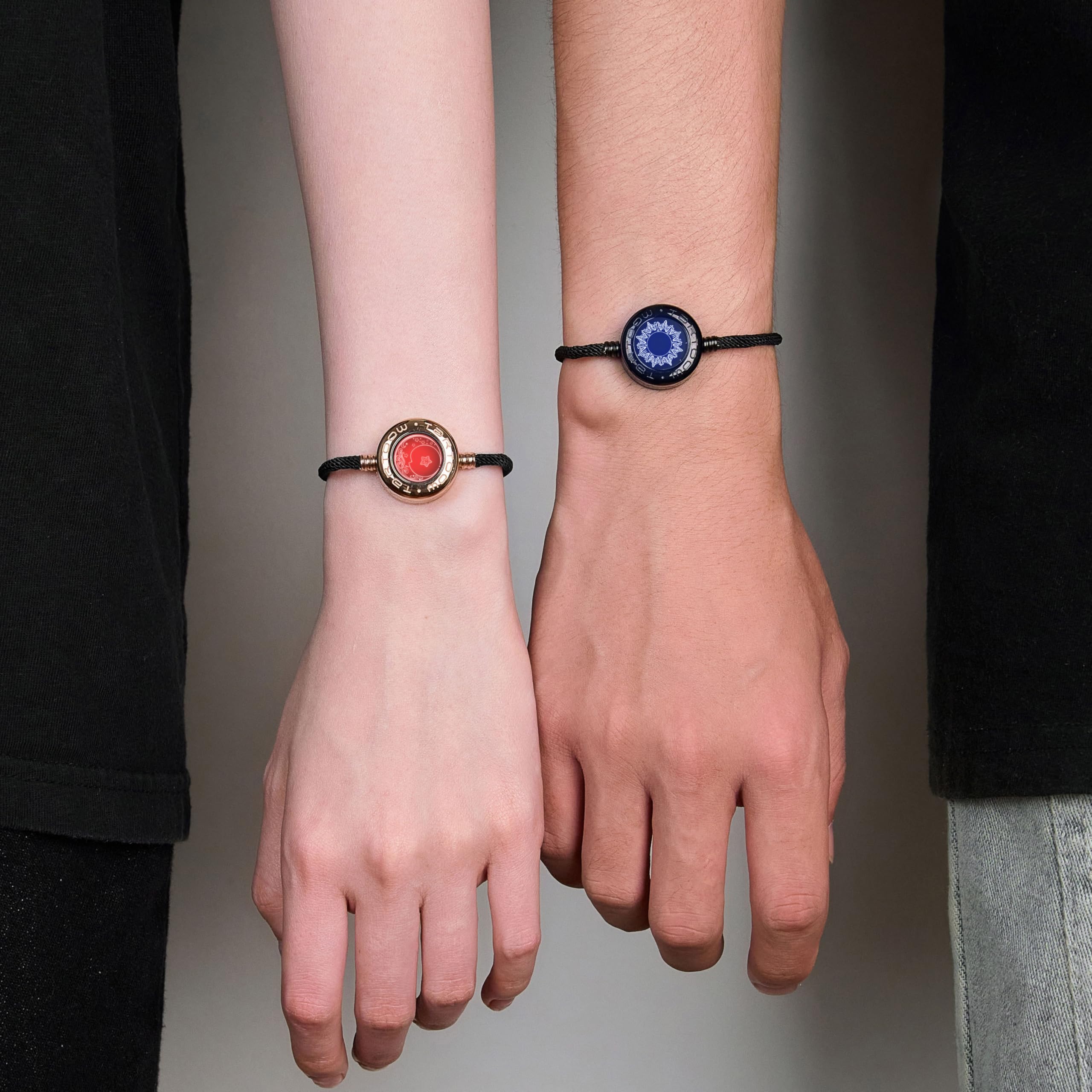 Long Distance Touch Vibration Armbänder Geschenke für Fernbeziehungen Für Freundin und Freund Liebesarmbänder für Paare Bluetooth MB001