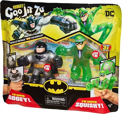 Miniatura 3 de Heroes of Goo Jit Zu DC S2 - Versus PK - Batman metálico VS The Riddler, multicolor (41228)