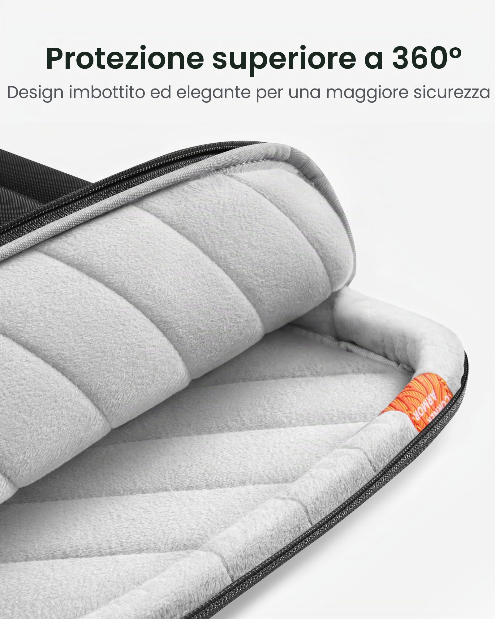 tomtoc Custodia protettiva a 360° per computer portatile Lenovo, HP, ASUS, Dell, Acer Notebook Ultrabook, impermeabile, antiurto, con tasca per accessori