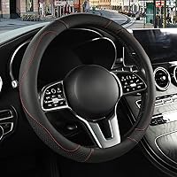 Vista 19 de Funda de cuero de microfibra en forma de D, transpirable, antideslizante, de 13.5 a 14 pulgadas, color negro