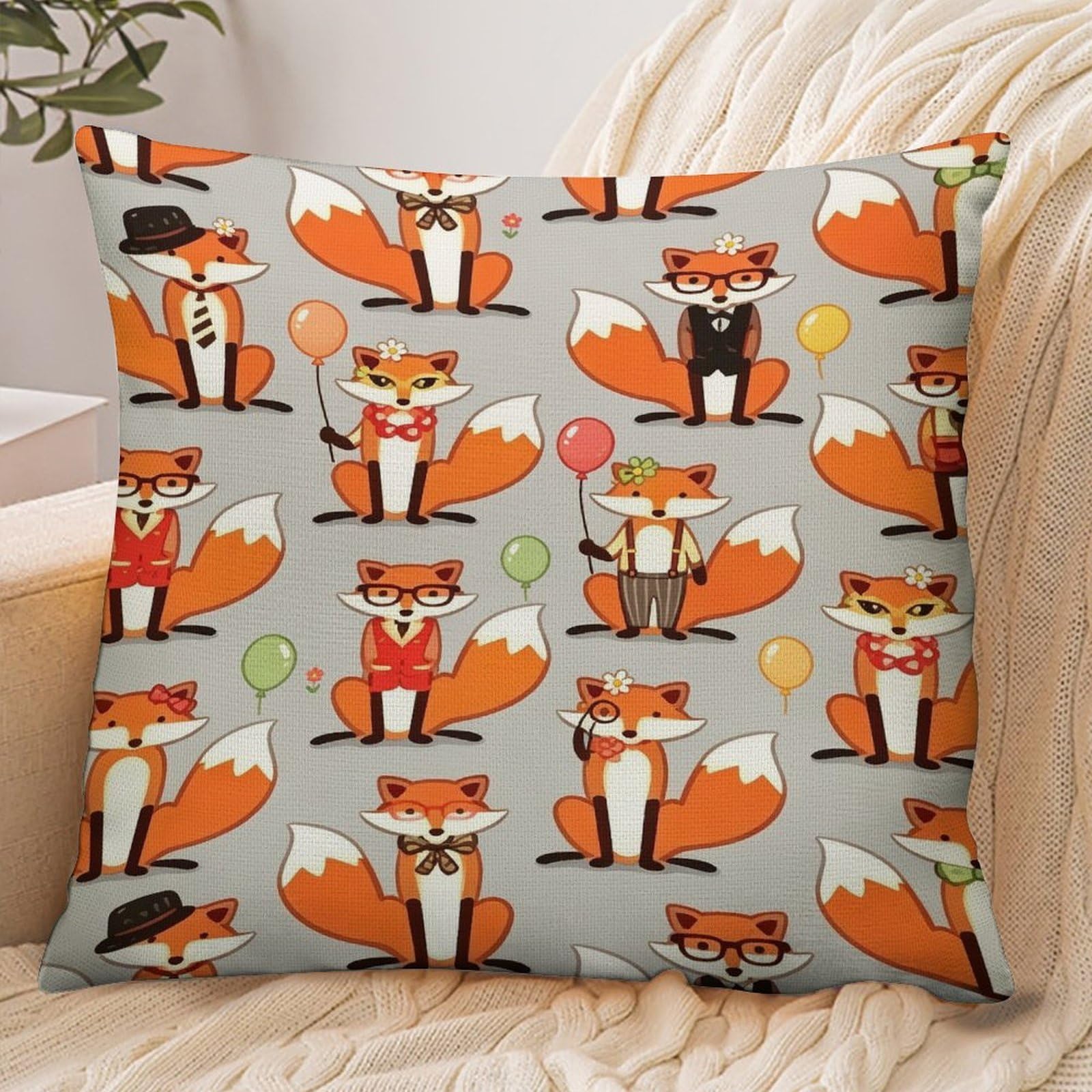Fekiloot Style Fox Pillowcase Pillow Sham Pillow Case