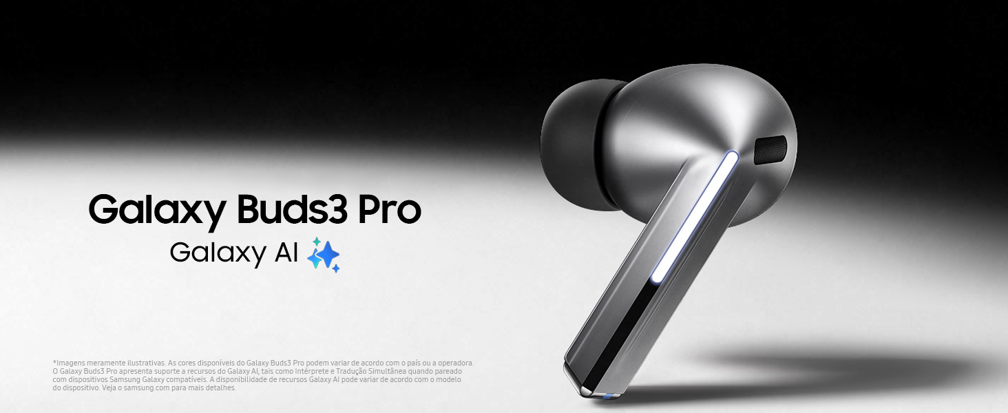 Samsung Galaxy Buds3 Pro, Fone de Ouvido sem fio, Cancelamento de