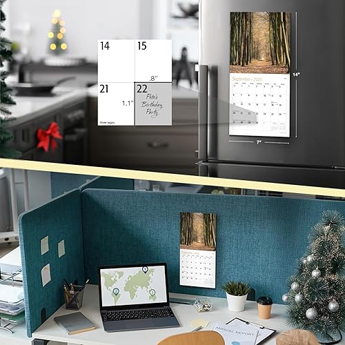 Miniatura 94 de RED EMBER Enchanted Places - Calendario de pared 2026 de 12 meses, 12 x 24 pulgadas, abierto, papel grueso y resistente, para regalo, calendario