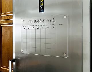 REFRIGERATOR PLANNER - Magnetic Fridge Monthly Calendar, Monthly and Weekly Fridge Calendar 2023 with Marker, Personalized Note Board