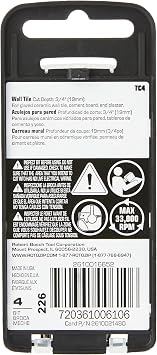 Roto Zip TC4 1/8-Inch Tile-Cutting Carbide Zip Bits, 4-Pack, Silver