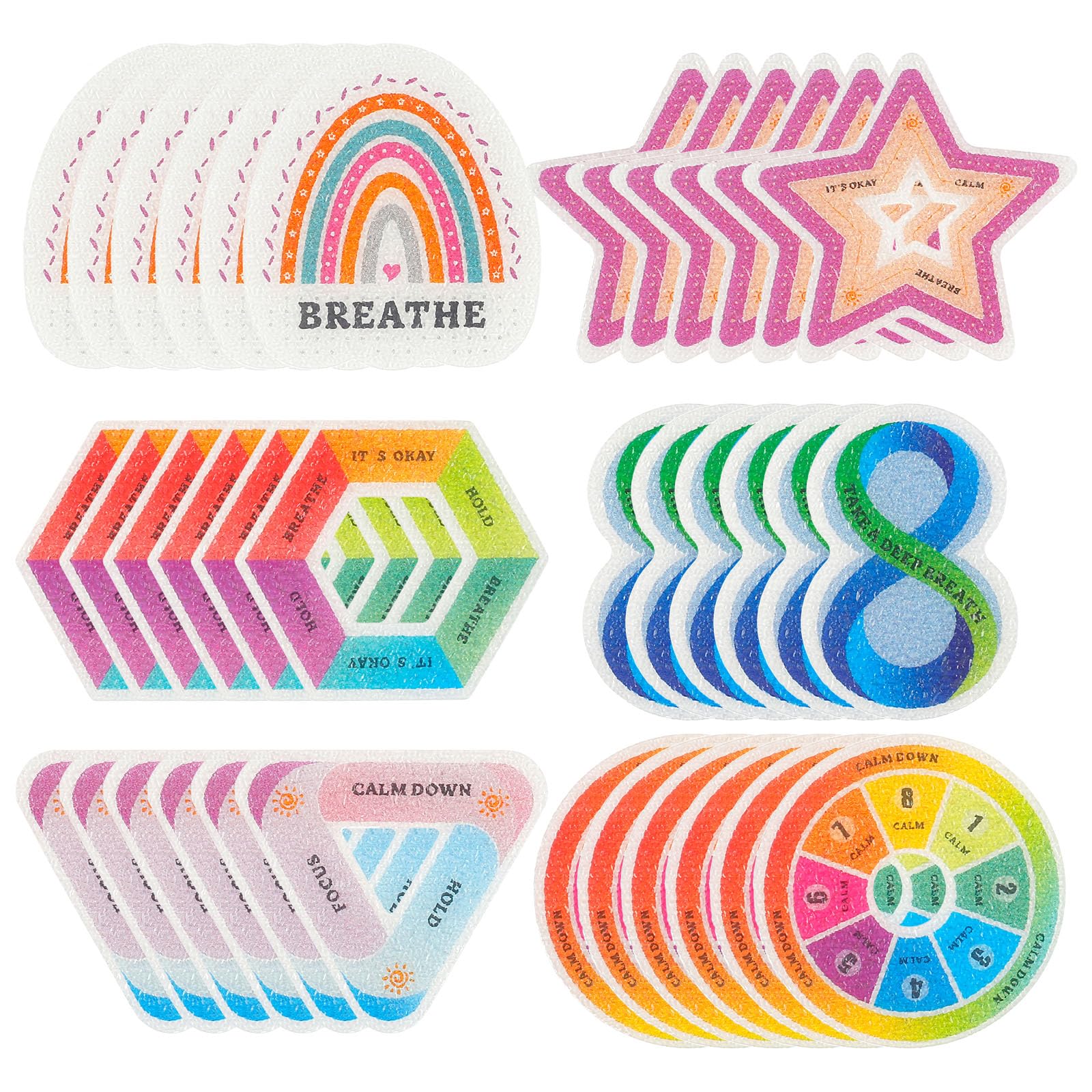 Adhd Stickers 39 Pcs Anxiety Sensory Stickers Kit With 2 Textures ...