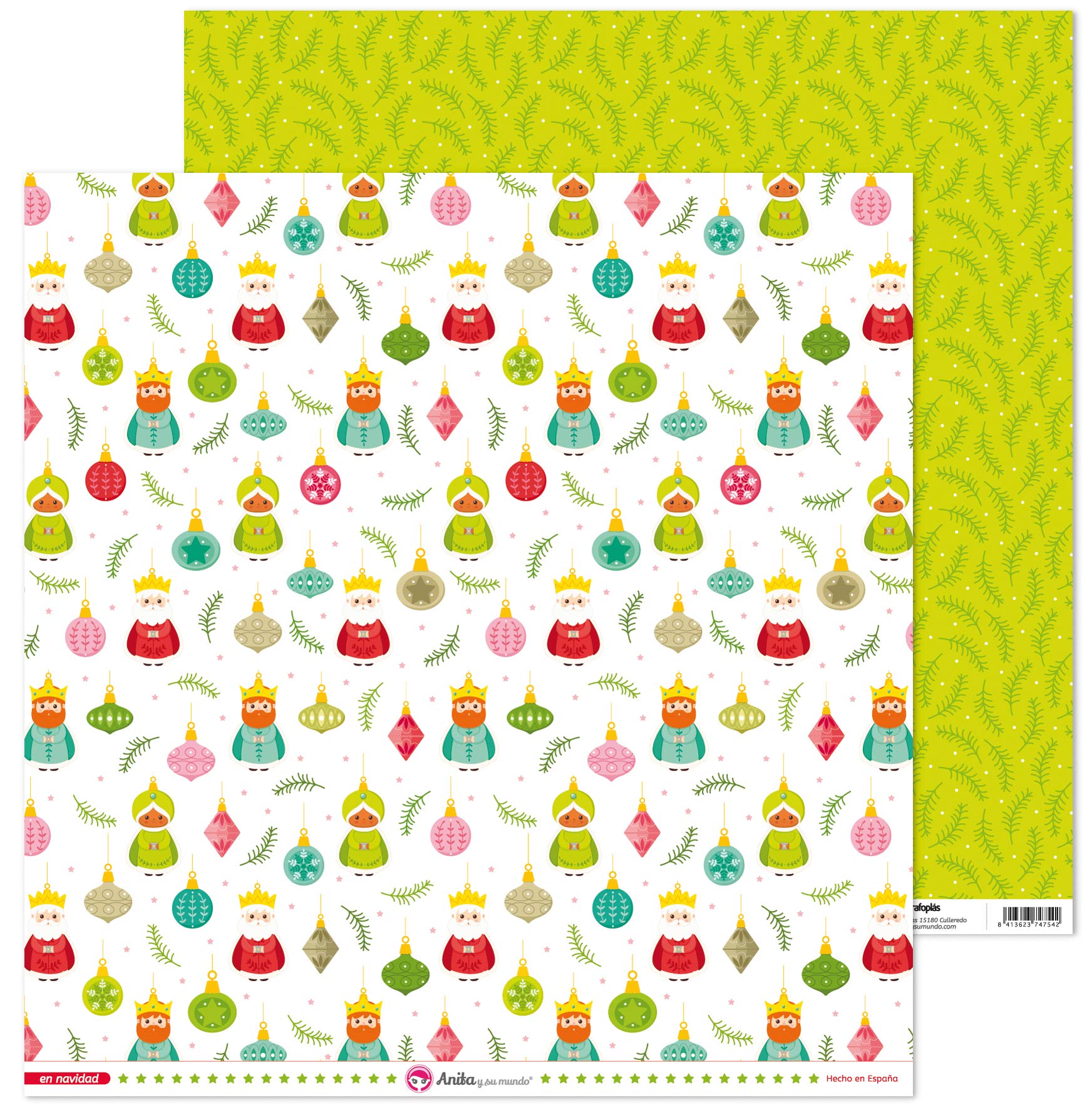 Anita y Su Mundo Christmas Collection Scrapbooking Papers, Paper, Three Wise Men, 12 x 12 inches