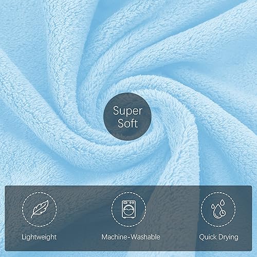 Vista 80 de TENSTARS - Toallas de mano para baño con dobladillo de seda, secado rápido, toalla absorbente de microfibra ultrasuave para baño, fitness, gimnasio