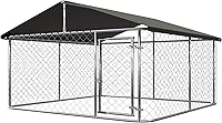 Petony 78x78x65" Heavy Duty Outdoor Dog Kennel Enclosure - Rust-Proof Steel Mesh Cage with UV Roof & Secure Lock