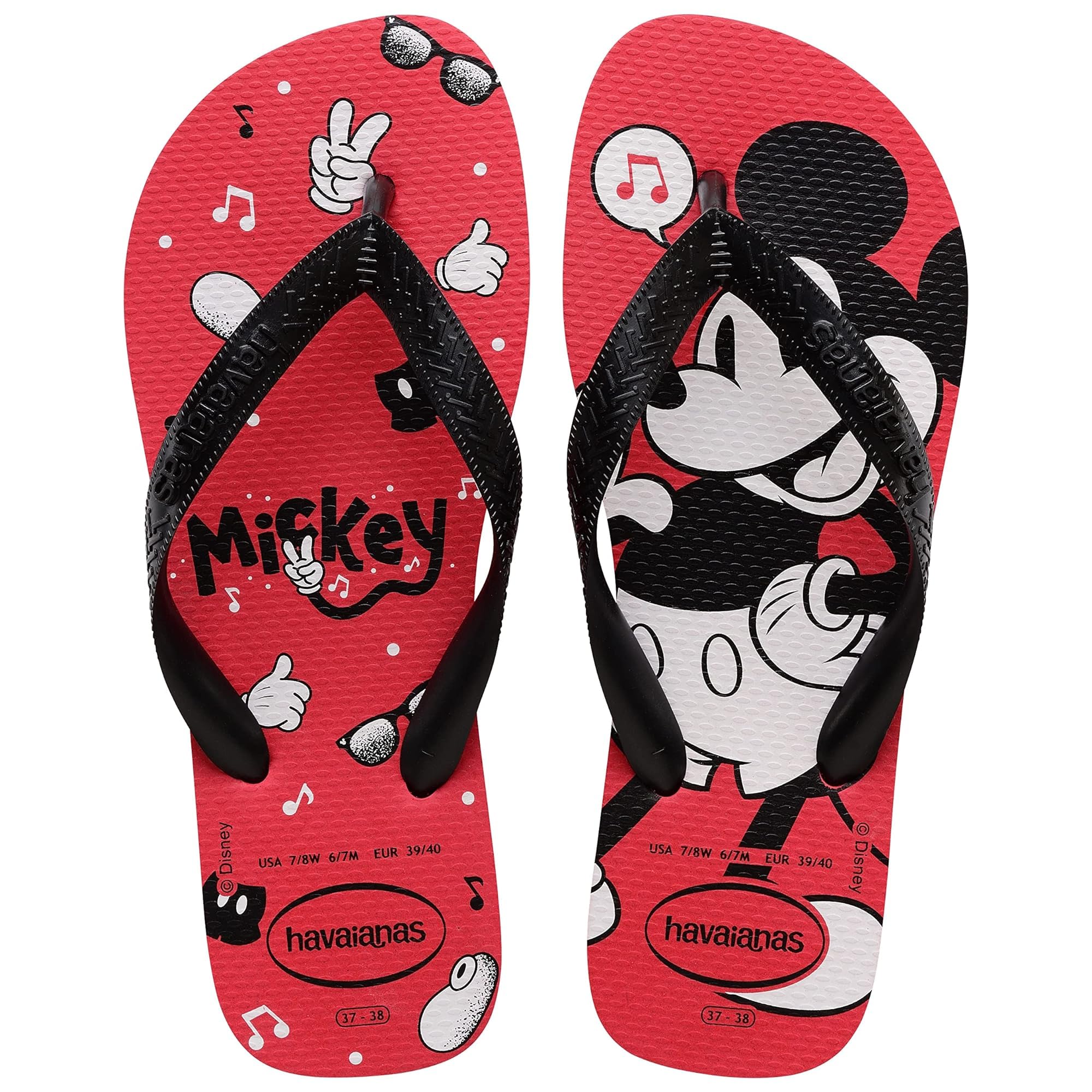 Havaianas Top Disney Flip Flop Sandal (Toddler/Little Kid/Big Kid) Ruby Red/Black 31-32 (US 2 Little Kid) M