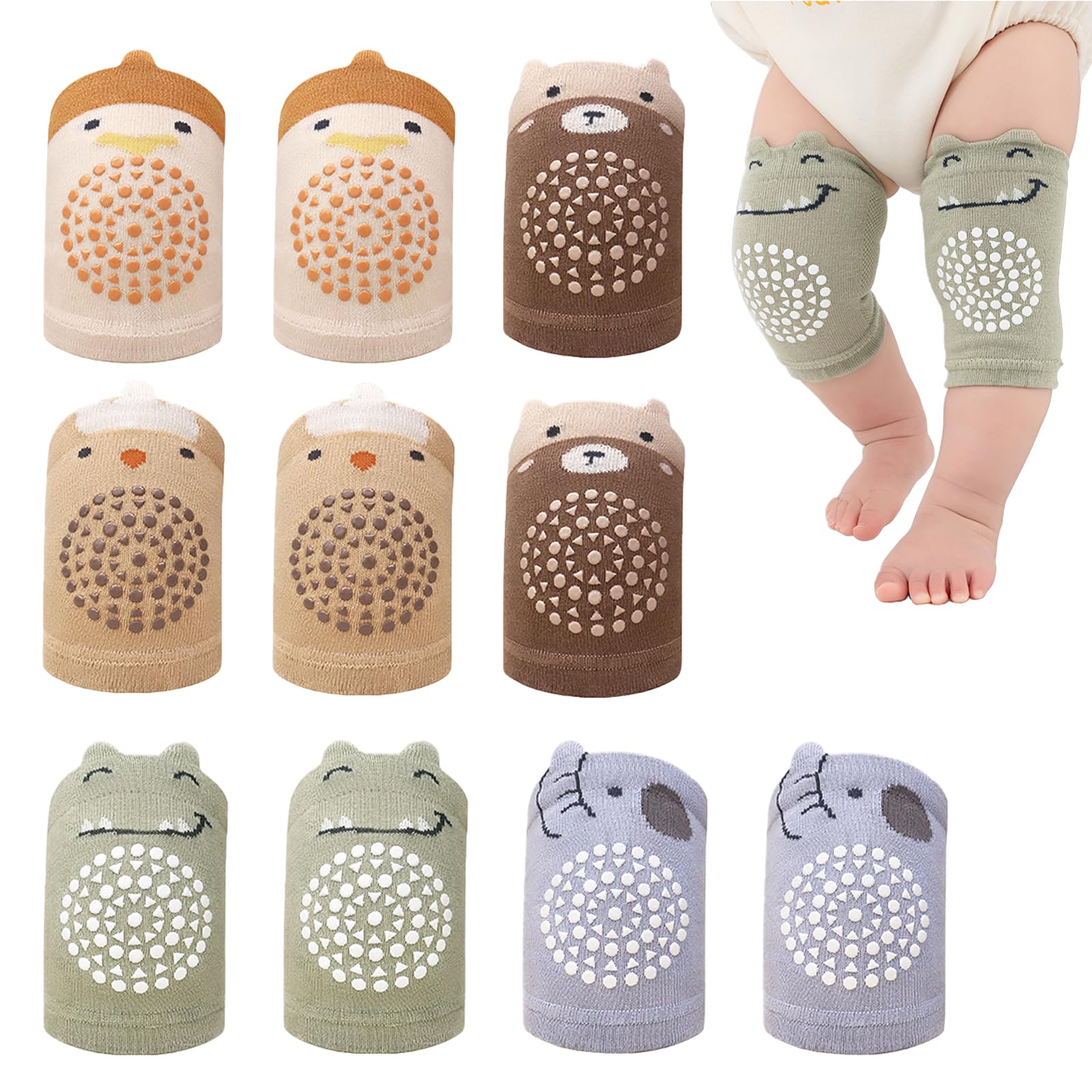 GripKnees™ - Antislip Kniebeschermers voor Baby's - Comfort bij het Kruipen