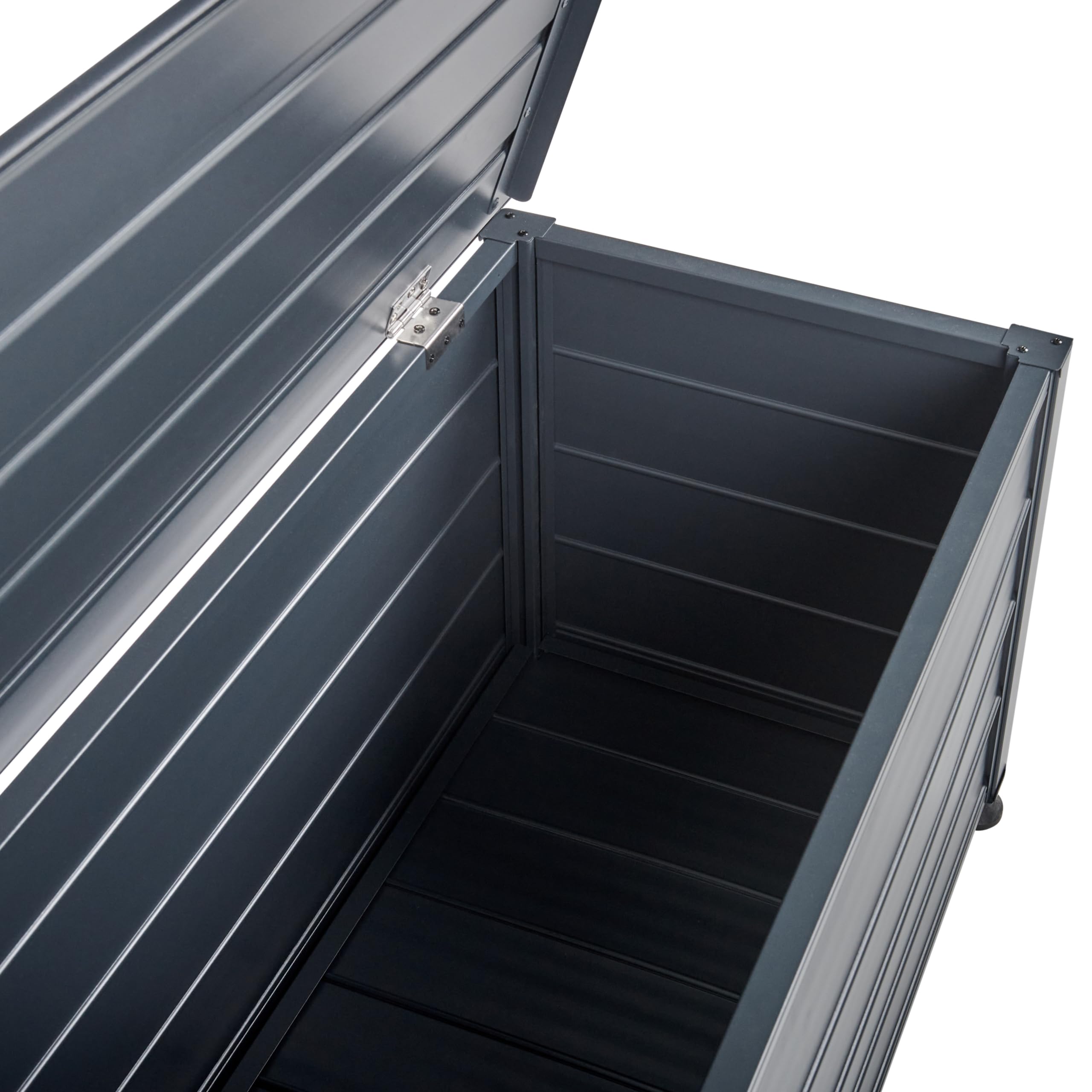 Skrzynia ogrodowa aluminium 190 l meble ogrodowe przechowywanie ciemnoszara Campalto