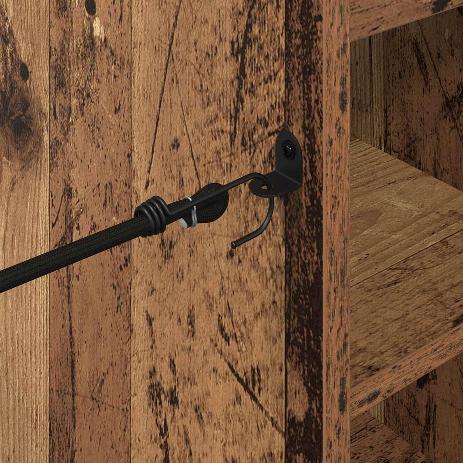 Gecheer Golf-Schrank Uni Altholz, 65 x 45 x 98 cm, Holz, Stauraum für Golfzubehör, Garagen oder Wohnräume