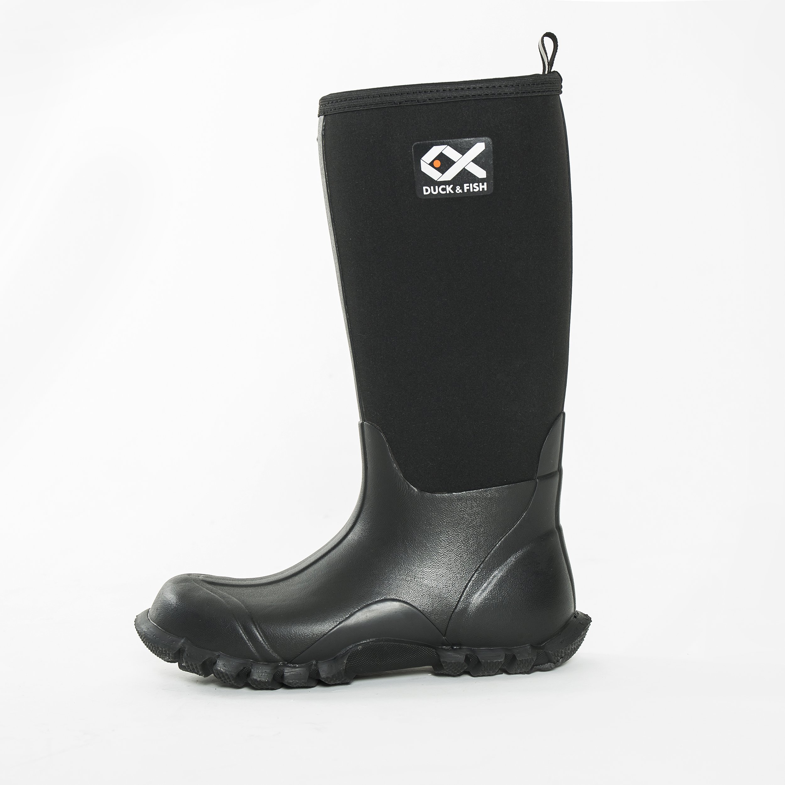 Duck and Fish Buck Man 16 inches Black Fishing Hunting Neoprene Rubber Knee Boot (7 US)