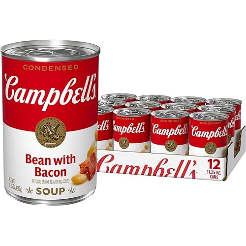 Miniatura 1 de Campbells Frijol condensado con sopa de tocino lata de 1125 onzas paquete de 12 el embalaje puede variar