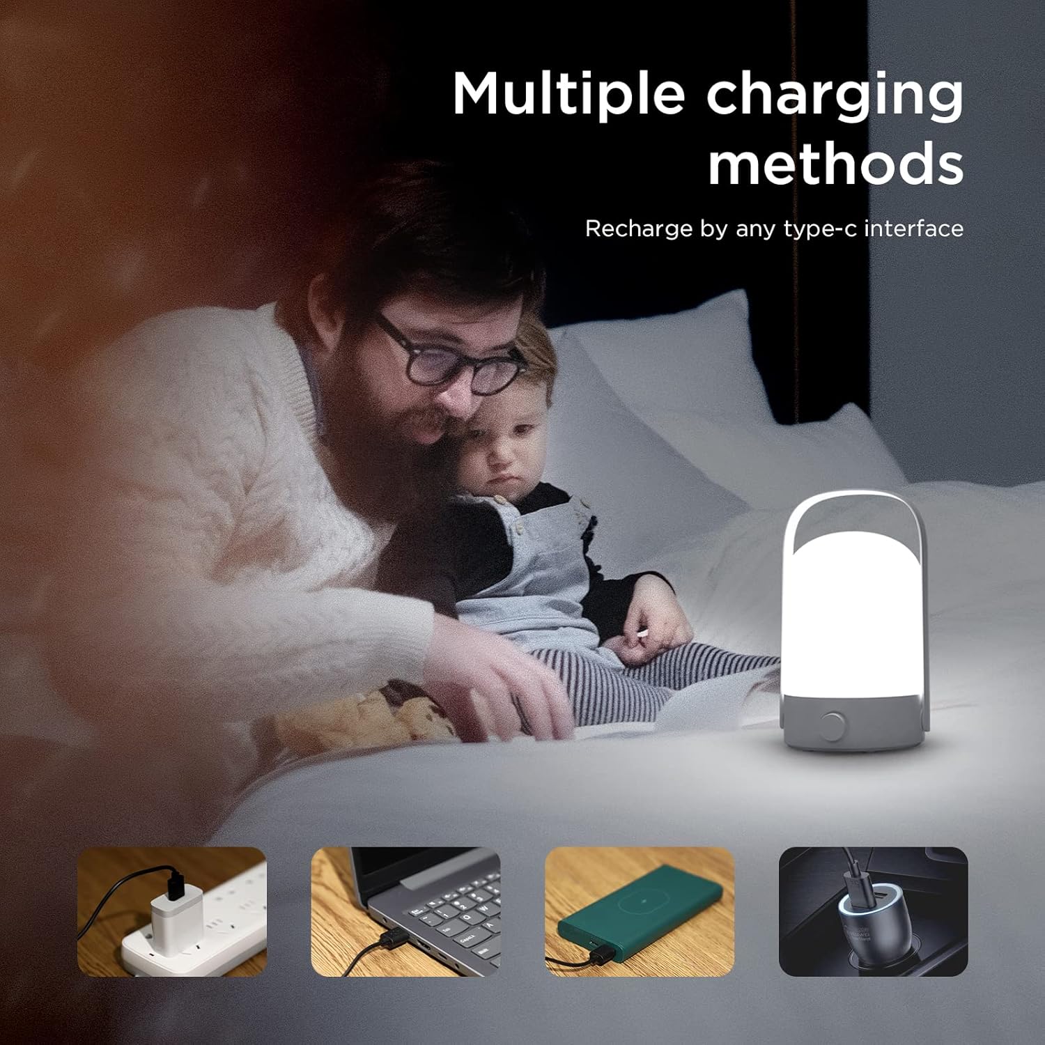 LED Camping Light Portable Tent Lantern for Bedroom Backpacking Camping Hiking Fishing Emergency Light Battery Powered Lamp for Outdoor and Indoor Halloween Thanksgiving Lights Christmas