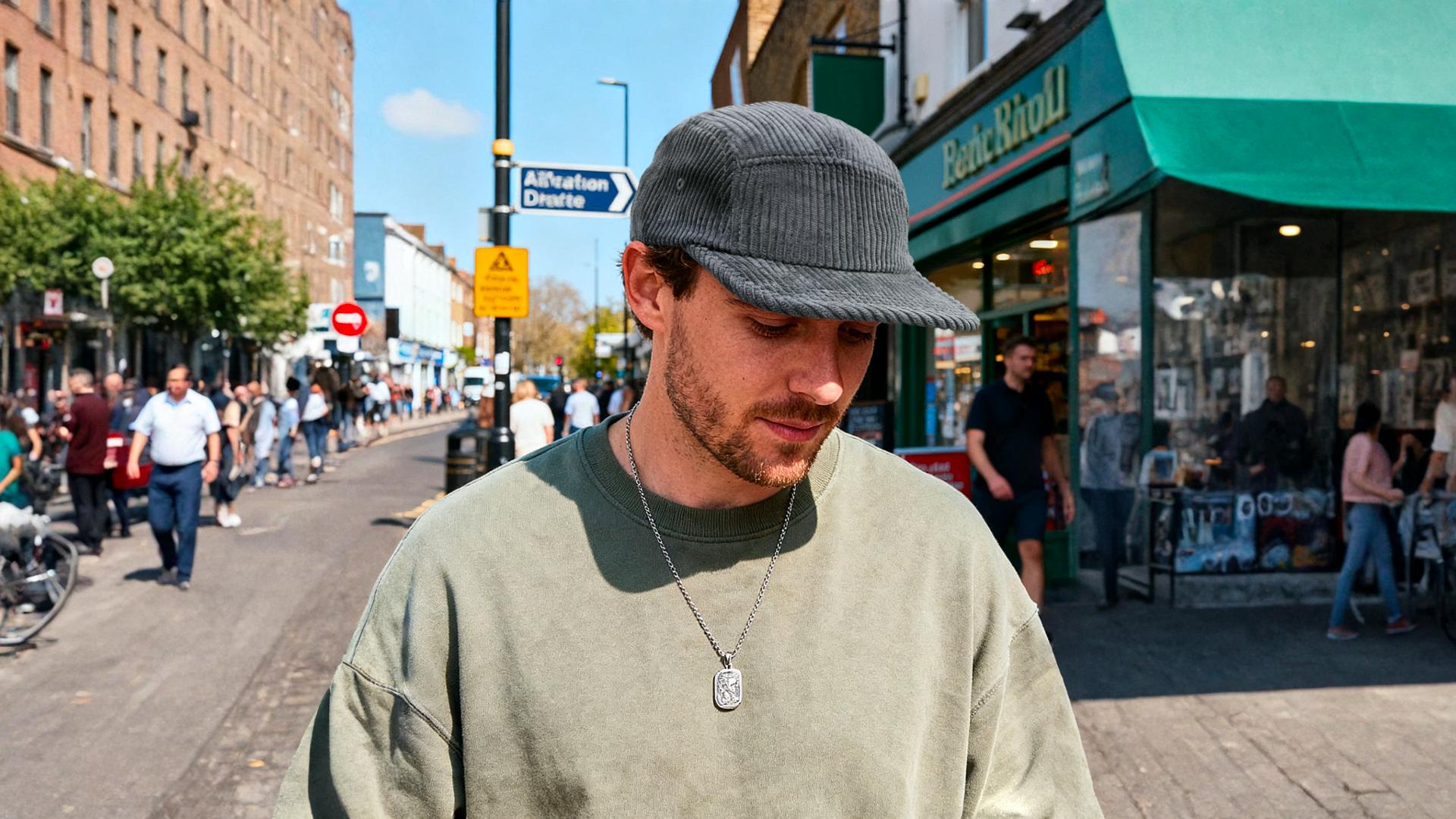 Clakllie Vintage Corduroy Caps for Men Snapback Unstructured