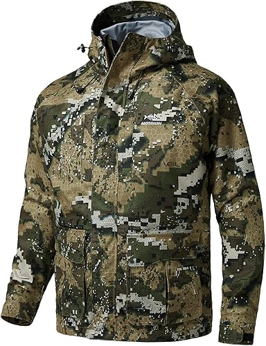 BASSDASH Walker - Chaquetas transpirables e impermeables para pesca y caza con tela exterior silenciosa para hombres y mujeres en 7 tamaños