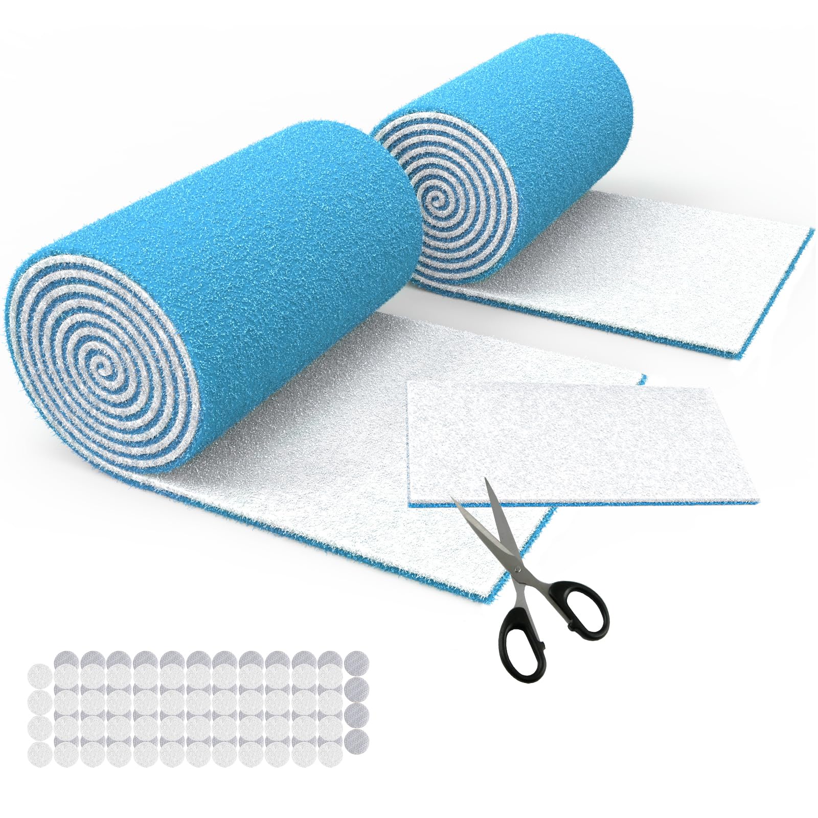 Filtros de ventilación de 12 x 90 pulgadas, 2 rollos cortados para adaptarse al filtro de aire (hasta 120 filtros), material de filtro electrostático MERV 8 de triple filtración para aire