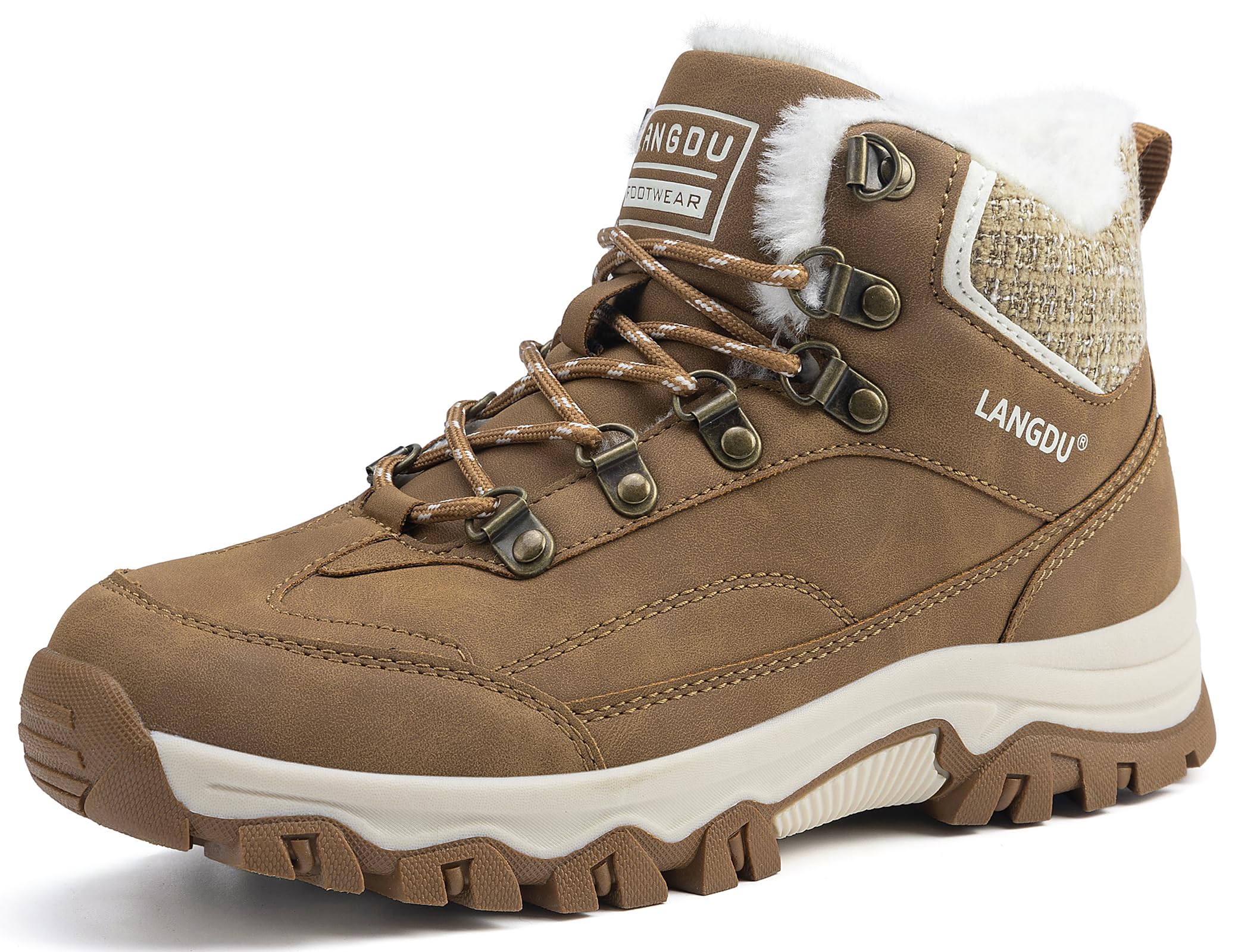 LANGDU Botas de Mujer Invierno Zapatos Impermeables Trekking Botines 37-42EU