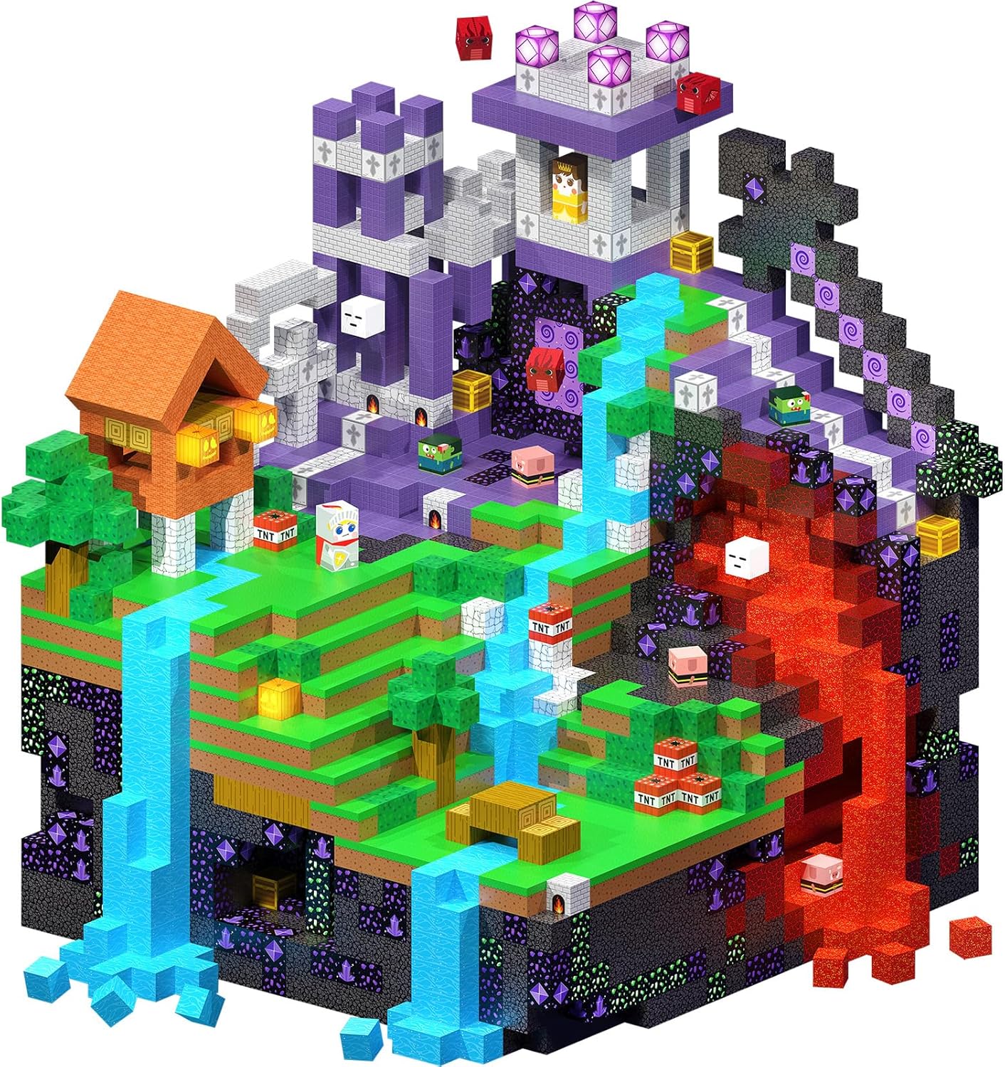 beetoy 150PCS Magnetic Blocks, Magnetic Building Blocks Cubes for Kids Ages 4-8, 1" STEM Montessori Stacking Toy, Sensory Stacking Toys Constructions Toys for Boys & Girls 3 4 5 6 7 8-12 Gift