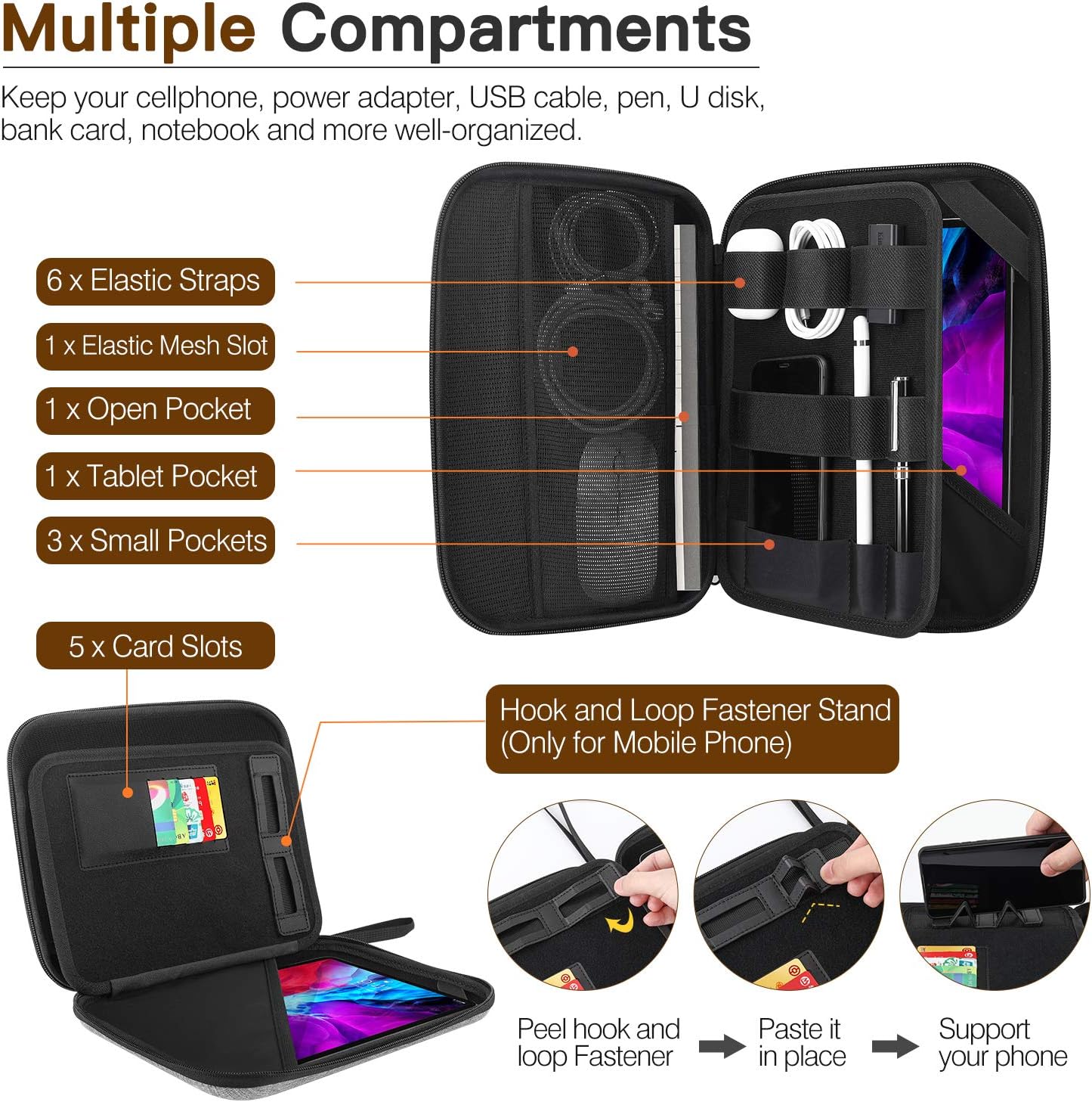 TOP оƒƒERS MoKo 9-11 Inch Portfolio Case, Fits Galaxy Tab S8 11,iPad Pro 11 2021/2020/2018,iPad 9th/8th/7th Gen 10.2/Air 4/3, Surface Go, Hard EVA Carrying Sleeve Bag for Magic Keyboard, Light Gray Suреr Bіg Clеаrаnсе! MoKo 9-11 Inch Portfolio Case, Fits Galaxy Tab S8 11,iPad Pro 11 2021/2020/2018,iPad 9th/8th/7th Gen 10.2/Air 4/3, Surface Go, Hard EVA Carrying Sleeve Bag for Magic Keyboard, Light Gray