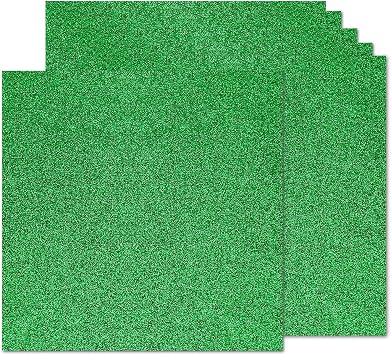 12 Sheets Green Glitter Cardstock Paper 12''x 12'', 250GSM/92lb Double-Sided Premium Sparkly Paper Heavy Card Stock for Gift Wrapping,Graduation Cap DIY Projects, Party Decoration