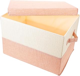 Cesta De Tela Multiusos Plegable Organizador De Armario Cesto De Color Rosa