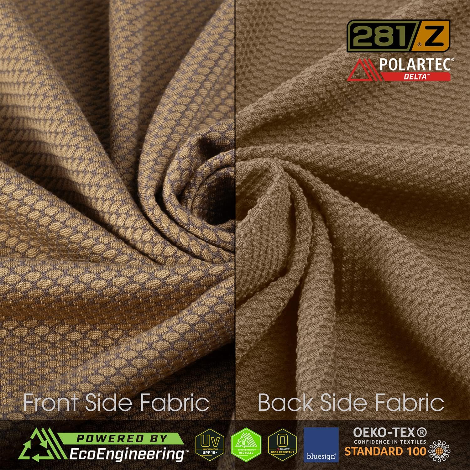 281Z Mens Military Moisture Wicking Base Layer Shirt - Tactical Training Army Professional - Polartec Delta - Odor Resist - Image 2