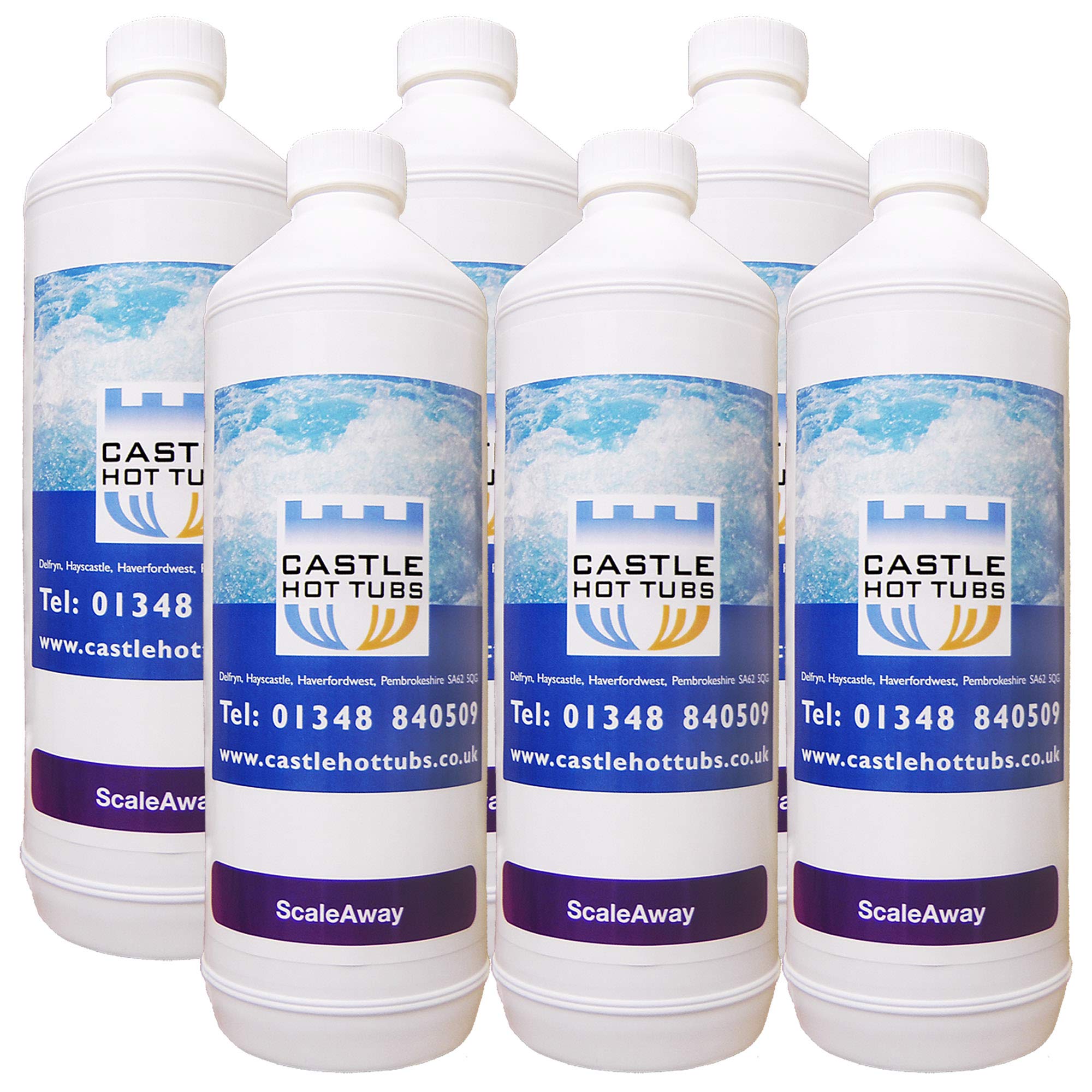 No Scale Away Hot Tub Spa REMOVE PREVENT SCALE Protect your Pump & Heater (6 x 1 Litre)