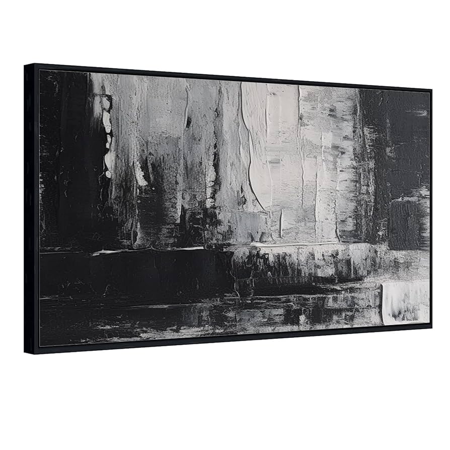 Amazon.com: Brush Stroke Black And White Wall Art Oil