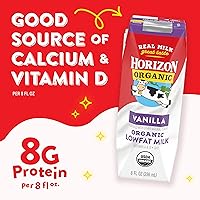 Vista 32 de Horizon Organic, Leche baja en grasa vainilla orgánica, 8 onzas líquidas, paquete de 6