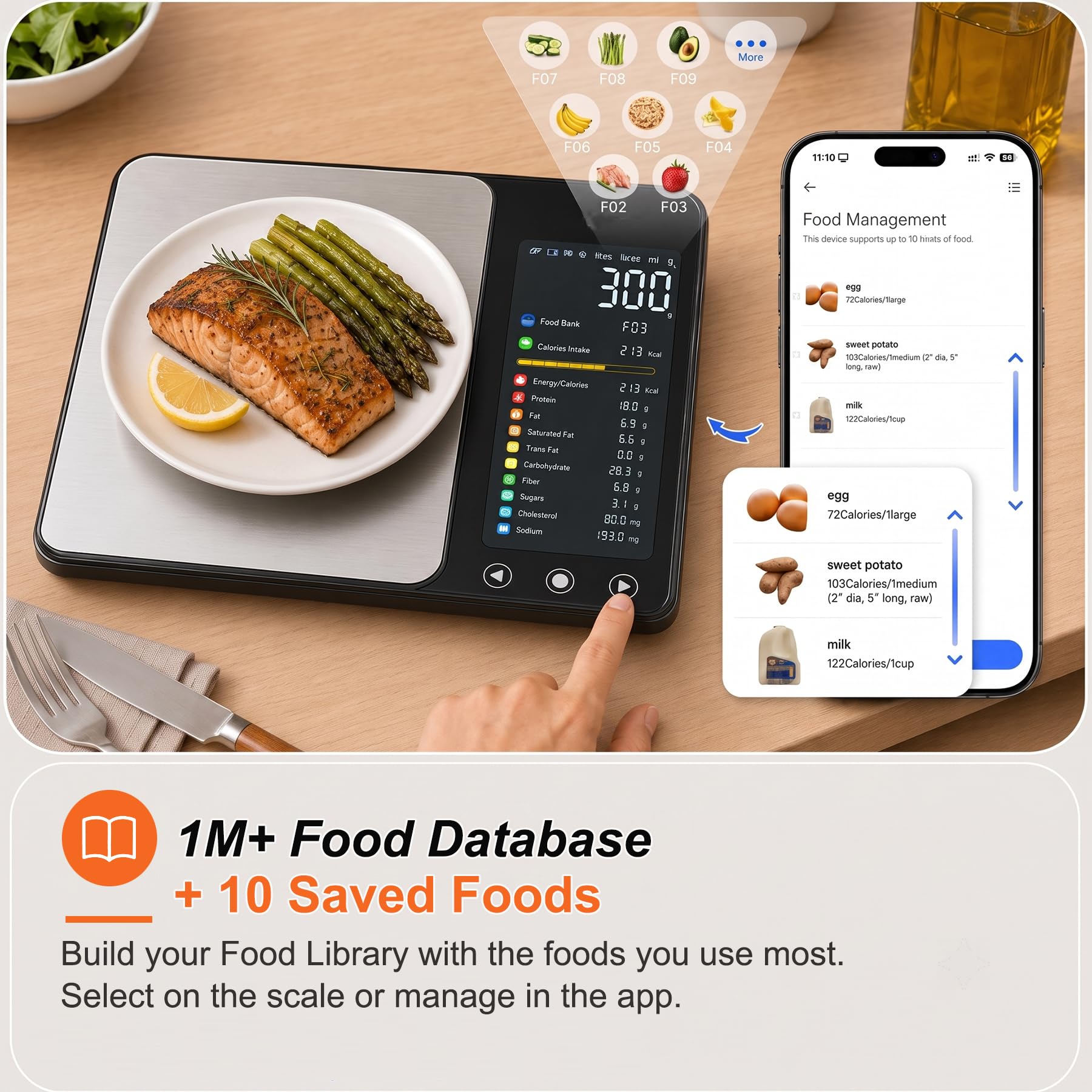 Smart Nutrition - Bilancia alimentare con app, display TFT, monitoraggio 28